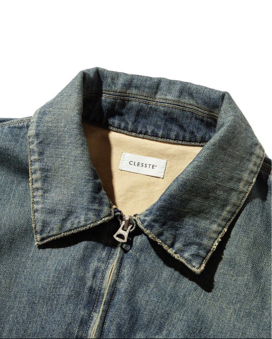 Clesste Vintage dyed selvedge denim worker jacket, 男裝, 外套及