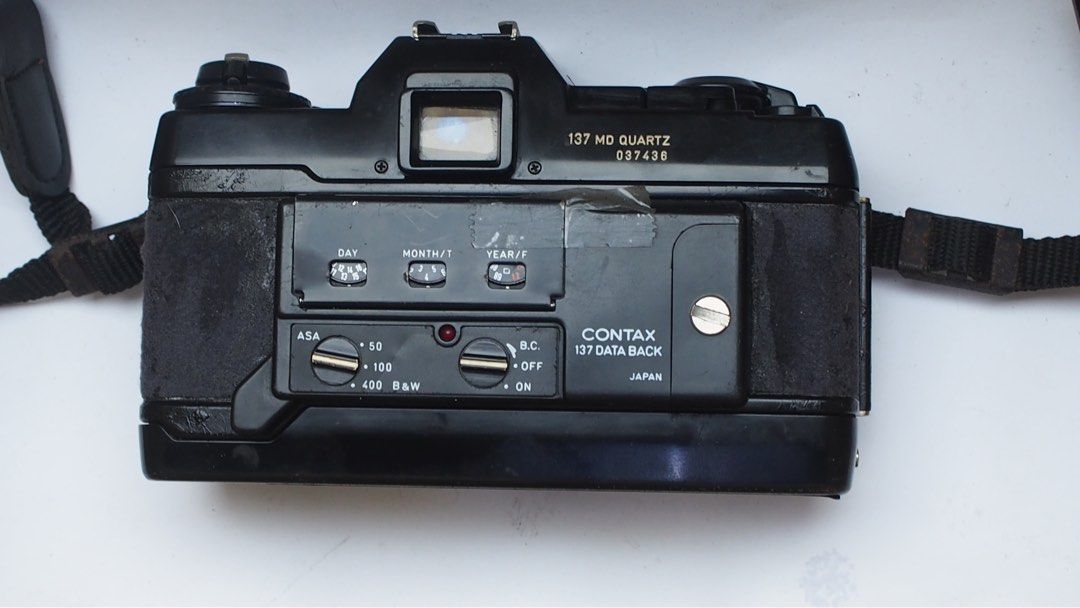 Contax MD 137 Quartz edition (Category: Cameras) located in Las Pinas. Submitted by film101 (Listing ID 1369260377, Image 2). Description: Contax 137 MD Quartz One of the finest slr that time Guaranteed working shutter and i have videos to shown but Have a missing parts battery holder is missing but you can make it!! -u need to do a connection (by making spring attach to the battery . Check the batt holder Overall This guaranteed working .