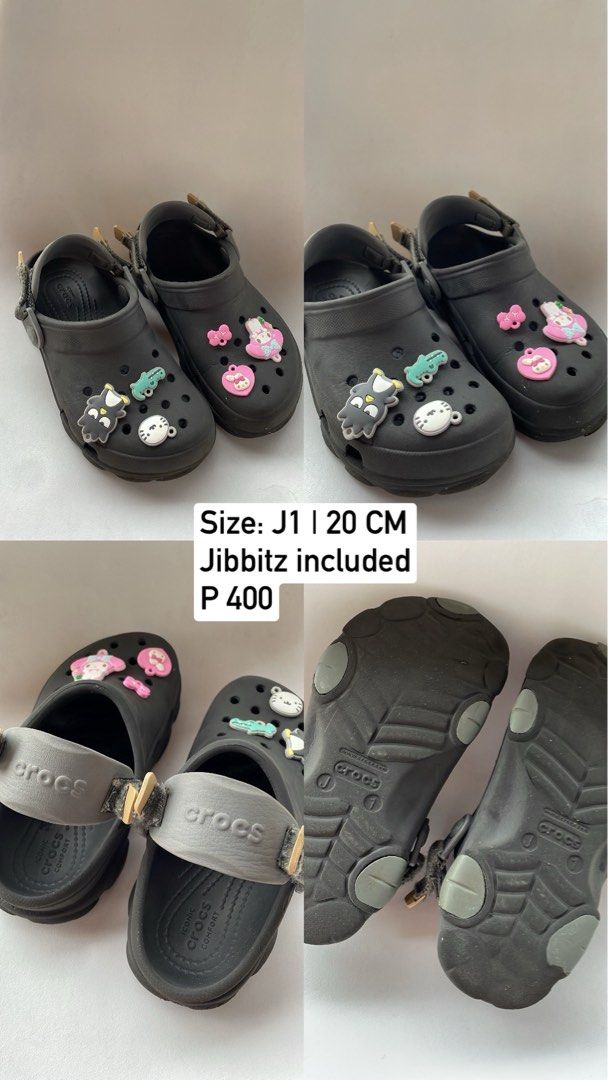 CROCS All Terrain Clogs (Category: Babies & Kids Fashion) located in Davao. Submitted by ___thestylevault (Listing ID 1369182632, Image 1). Description: ✅ Item is preloved ✅ With signs of usage ✅ JIBBITZ INCLUDED.