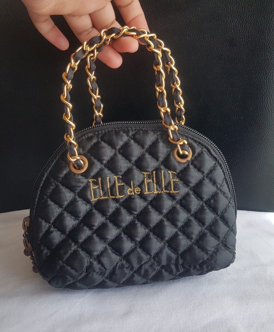 Elle Quilted Mini Handbag (Category: Luxury Bags & Wallets) located in Quezon City. Submitted by wagwagan_ukay_blues (Listing ID 1369177304, Image 1). Description: from Japan in good condition L - 6" W - 2" H - 4.5.
