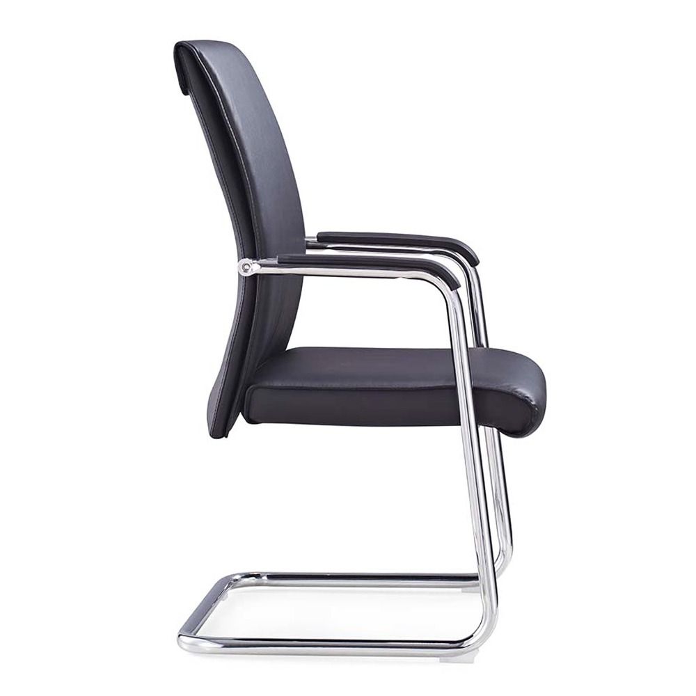 Ergodynamic Deluxe Sled Guest Chair (Category: Chairs) located in Makati City. Submitted by costuless_inc. (Listing ID 1369230553, Image 3). Description: Item Code: ELEGANT GST SALE PRICE: ₱5,199.00 Note: Price may change without prior notice. Ergodynamic Deluxe Sled Base PU Guest Chair ♡ Chair Seating Capacity: 80kgs ♡ Color: Black ♡ Square-shaped padded back ♡ Fixed Armrests ♡ Padded armrests to cushion arms and elbows ♡ Black bonded leather wi