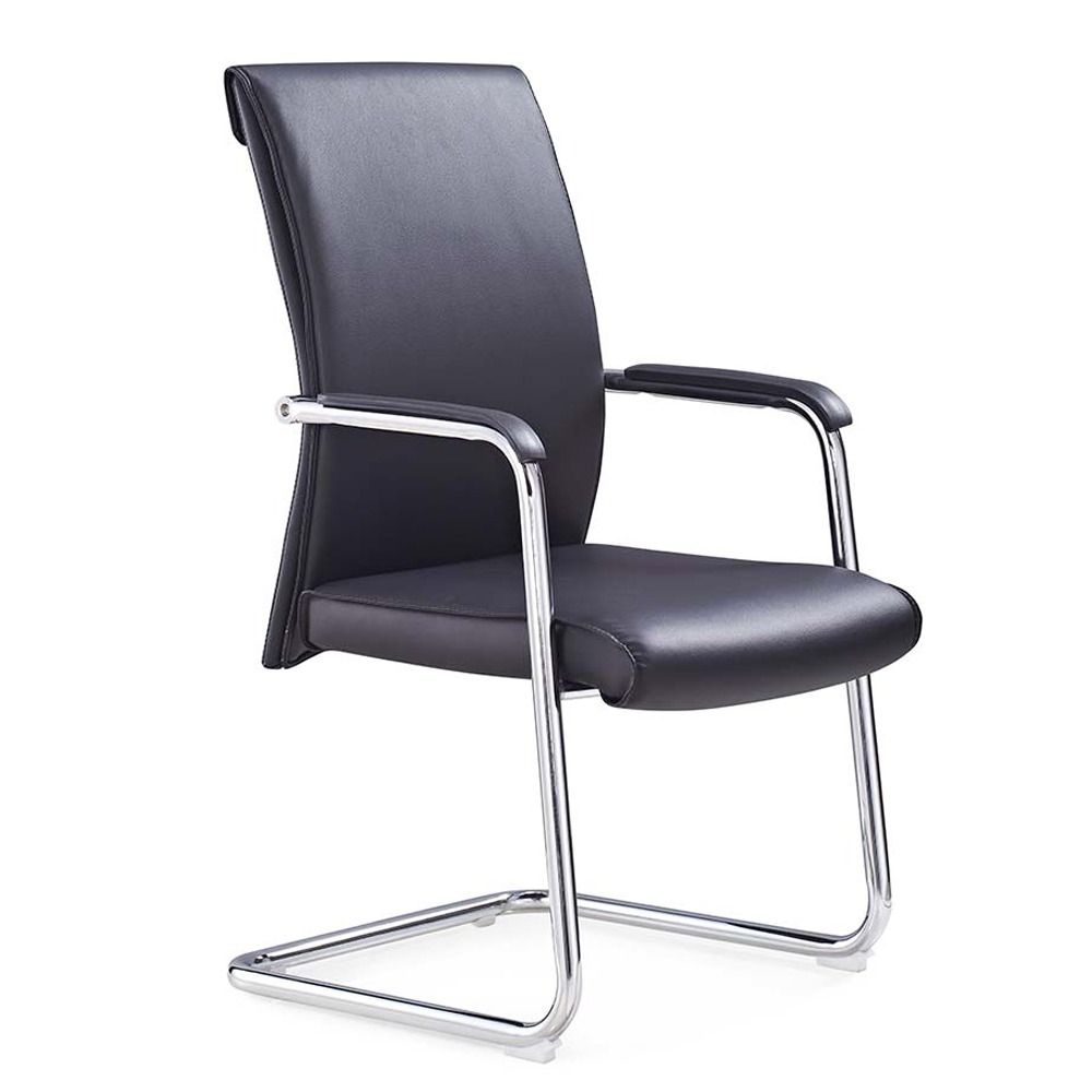 Ergodynamic Deluxe Sled Guest Chair (Category: Chairs) located in Makati City. Submitted by costuless_inc. (Listing ID 1369230553, Image 1). Description: Item Code: ELEGANT GST SALE PRICE: ₱5,199.00 Note: Price may change without prior notice. Ergodynamic Deluxe Sled Base PU Guest Chair ♡ Chair Seating Capacity: 80kgs ♡ Color: Black ♡ Square-shaped padded back ♡ Fixed Armrests ♡ Padded armrests to cushion arms and elbows ♡ Black bonded leather wi