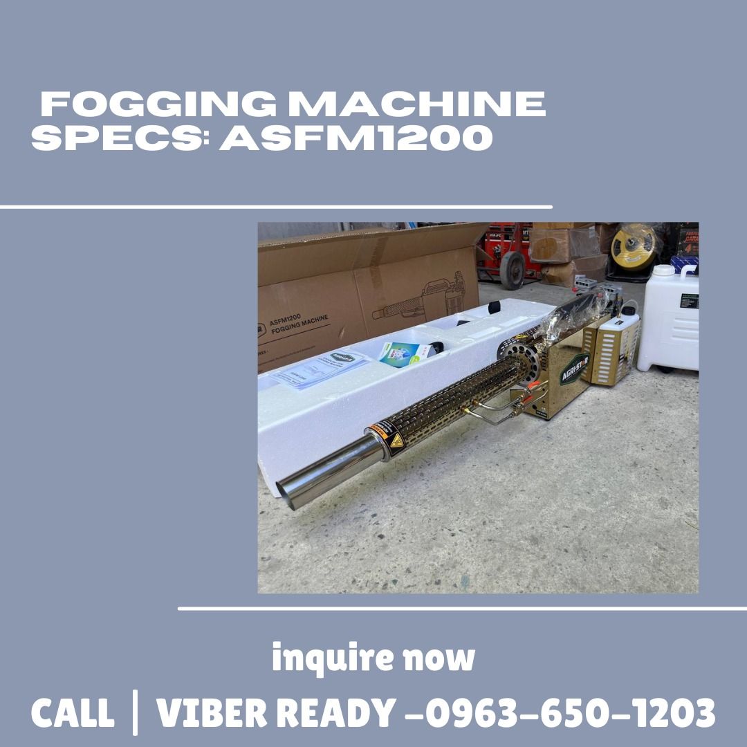 fogging machine Asfm1200 (Category: Other Home Furniture) located in Manila. Submitted by ramoseliza33488 (Listing ID 1369206609, Image 1). Description: .