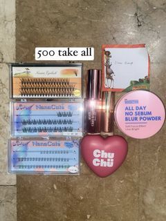 GRWM glam & go stix, Chu chu Beauty, Strokes, Dr. Sensitive, lash clusters makeup bundle
