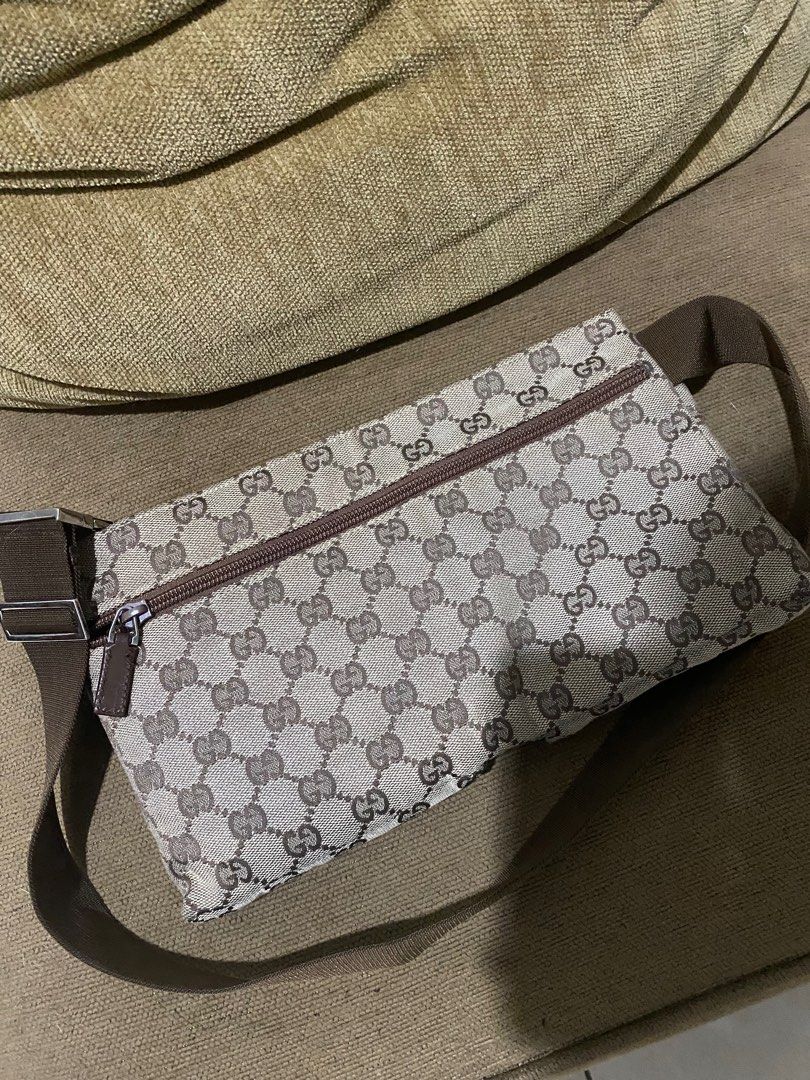 Gucci Bag beltbag waistbag gg canvas mix leather original net