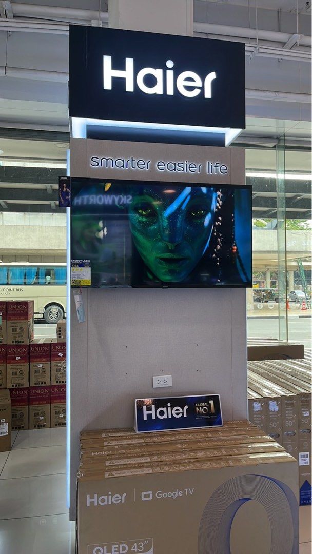 HAIER LED GOOGLE TV (Category: TV) located in Quezon City. Submitted by maryann5721 (Listing ID 1369249555, Image 3). Description: Haier uhd TVs H50s800ux Srp 37,490 Cash 22,800 H55s800ux Cash 23,000 H65s800ux Srp 54,990 Cash 34,200 H75s750ux Srp 89,990 Cash 38,200 H85s800ux Srp 129,995 Cash 67,900 H58K68ug Srp 32,990 Cash 21,700 H55s80eux Srp 38,995 Cash 23,900 H65s80eux Srp 53,990 Cash 32,400 H50s80eux Srp 34,990 Cash 22,000 43s80eux Cash 17,80