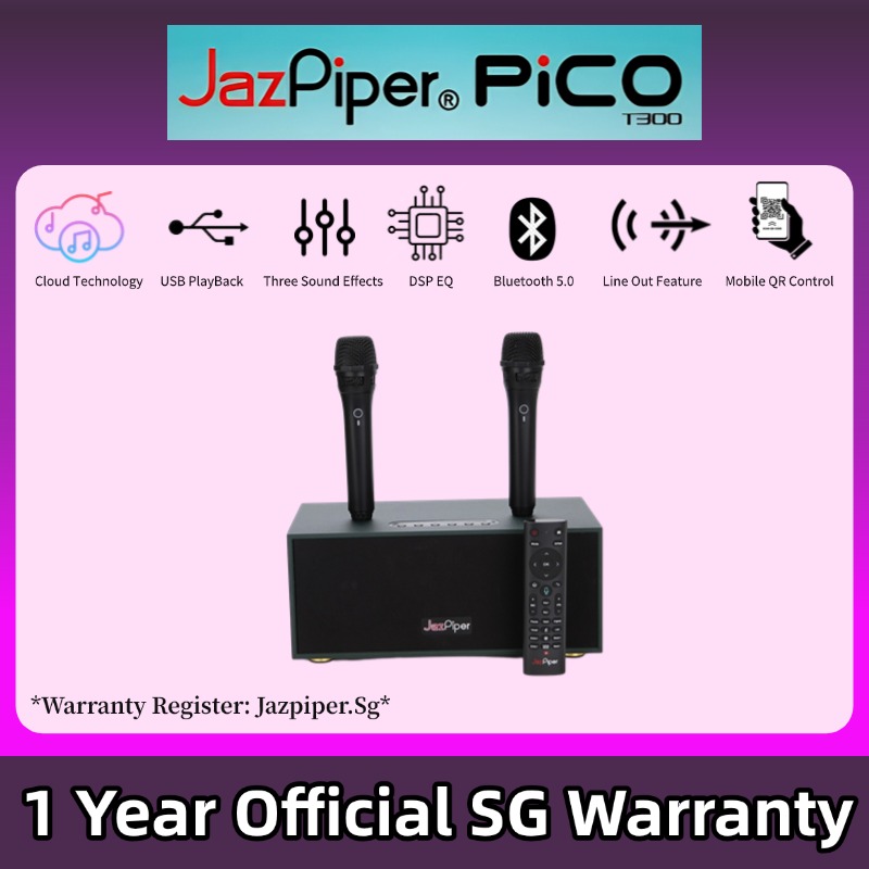 Jazpiper Pico T300 | Smart Voice Karaoke | Soundbar | 2 Wireless ...