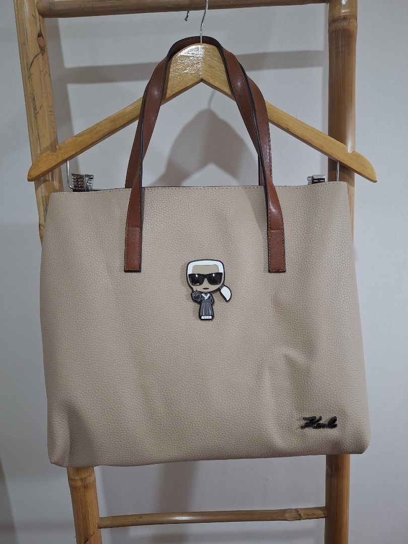 Karl Lagerfeld Leather tote bag (Category: Tote Bags) located in Antipolo. Submitted by flutterby41319 (Listing ID 1369170209, Image 1). Description: genuine leather bag 2 in 1 38 x 31 cm.
