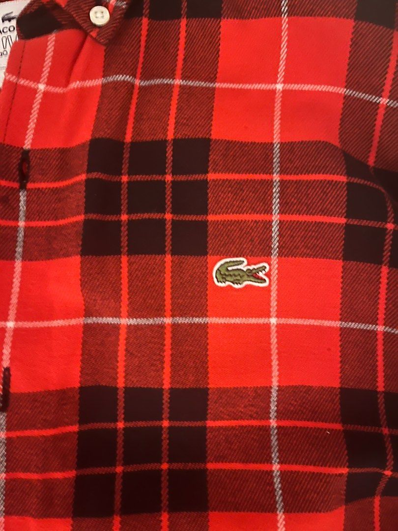 Lacoste Buttondown (Category: Coats, Jackets and Outerwear) located in Pasay City. Submitted by philippps (Listing ID 1369292681, Image 2). Description: Lacoste Buttondown Good as new Washed once Size M on tag Fitting L-Xl 23x30 .