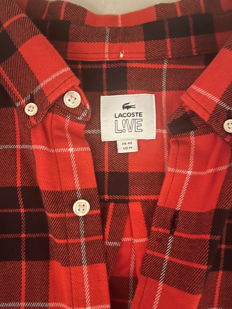 Lacoste Buttondown (Category: Coats, Jackets and Outerwear) located in Pasay City. Submitted by philippps (Listing ID 1369292681, Image 3). Description: Lacoste Buttondown Good as new Washed once Size M on tag Fitting L-Xl 23x30 .