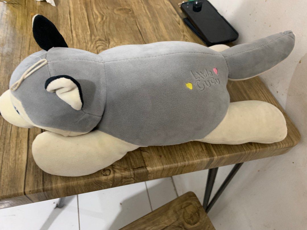 Long Husky Plush (Category: Plushies & Soft Toys) located in Las Pinas. Submitted by aokisells (Listing ID 1369309684, Image 3). Description: see last pic for size reference since idk the real measurement, needs wash be warned.
