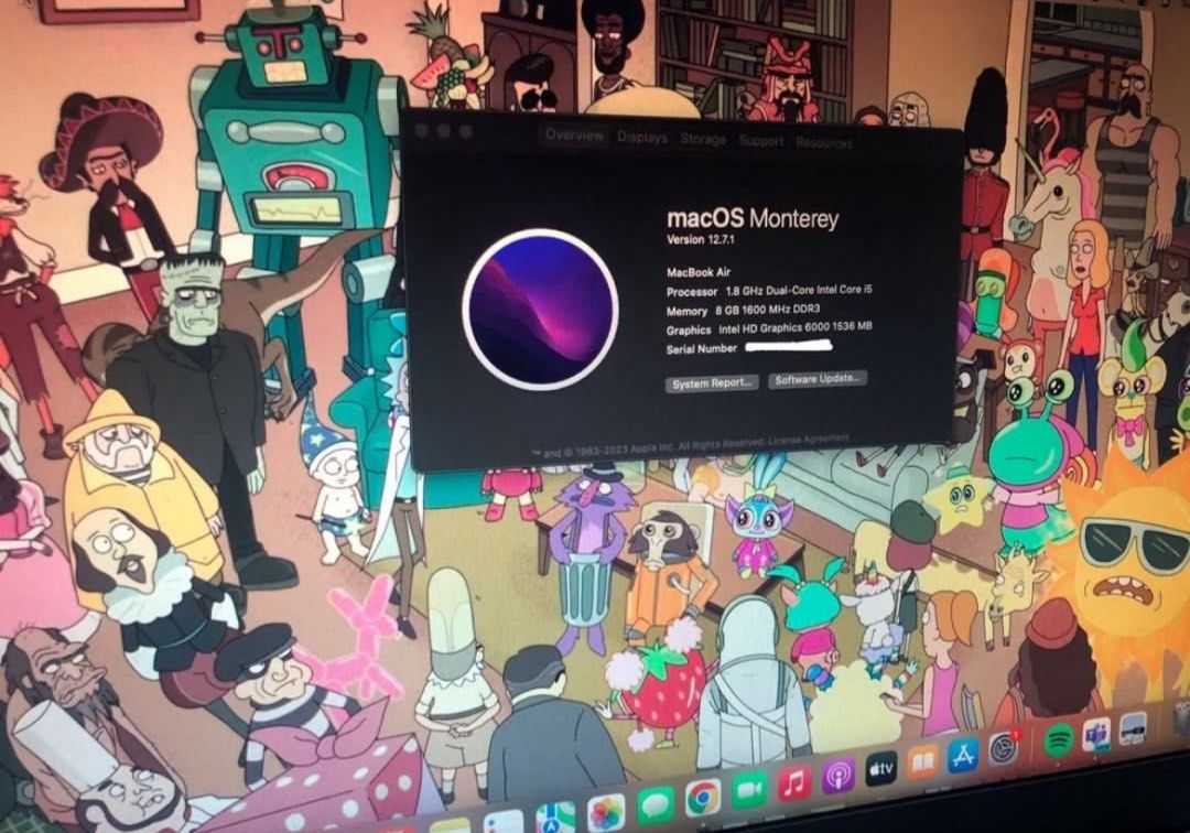 MacBook Air 2017, 256gb, 13-inch (Category: Laptops & Notebooks) located in Quezon City. Submitted by jeeeellllllllll (Listing ID 1369265085, Image 2). Description: OPEN FOR SWAP SA LAPTOP MacBook Air 2017 13 inch MacOS Montery 256gb Batt cycle: 1 Issue: Cosmetics Location: Diliman, QC Inclusion: Charger Rfs: Upgrade.