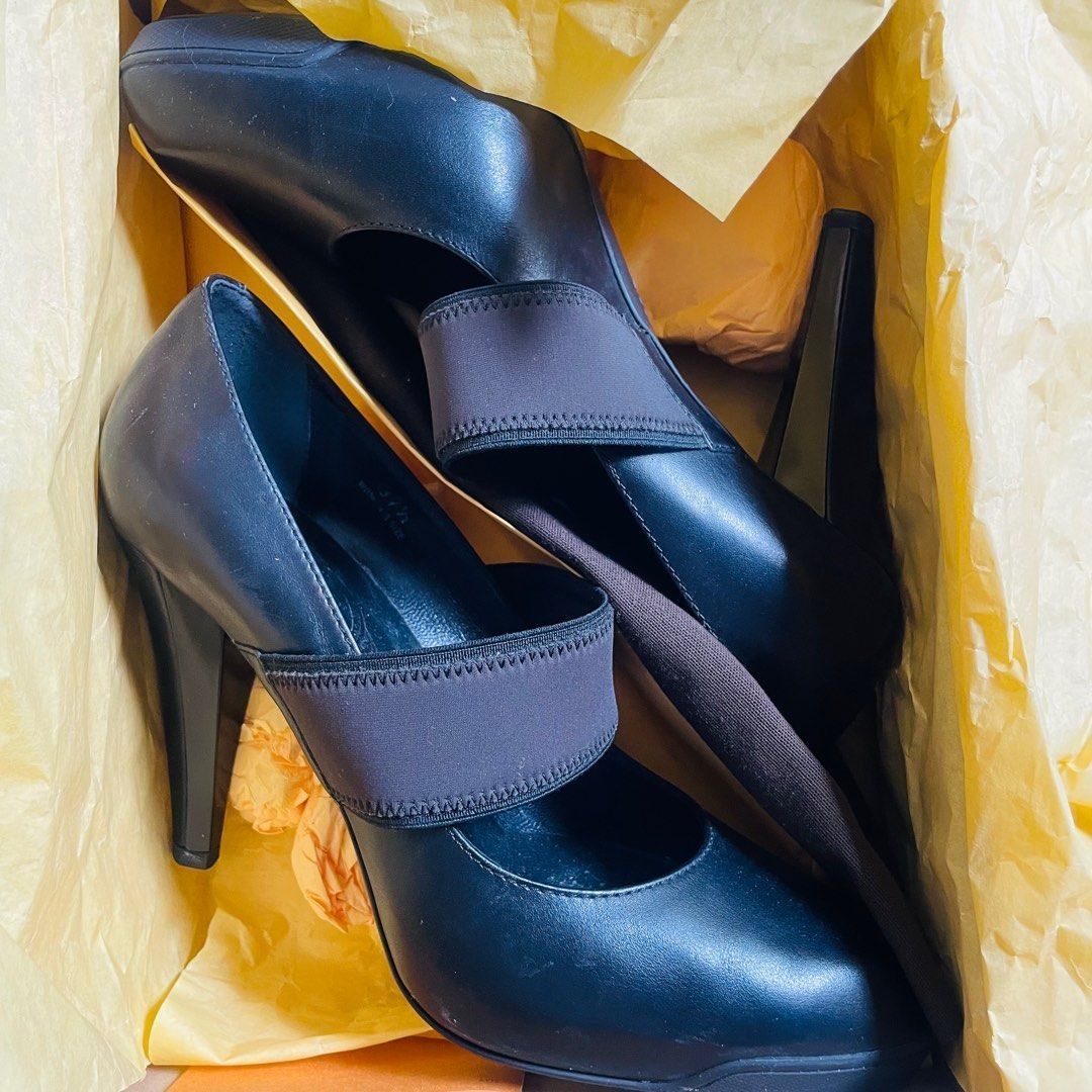 Escarpins Pointus En Cuir Véritable Giallo - Made In Italy - Taille 44 - Talon 10-11 Cm - Neuf Avec Boîte