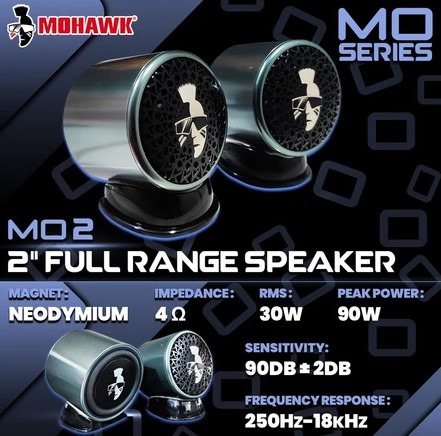 Mohawk MO-Series 2'' inch Full Range Speaker High Mid tweeter with ...