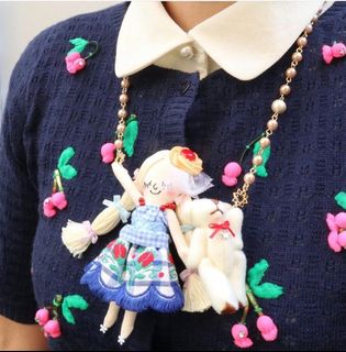 Mushroom Plush Necklace New63015654271235110