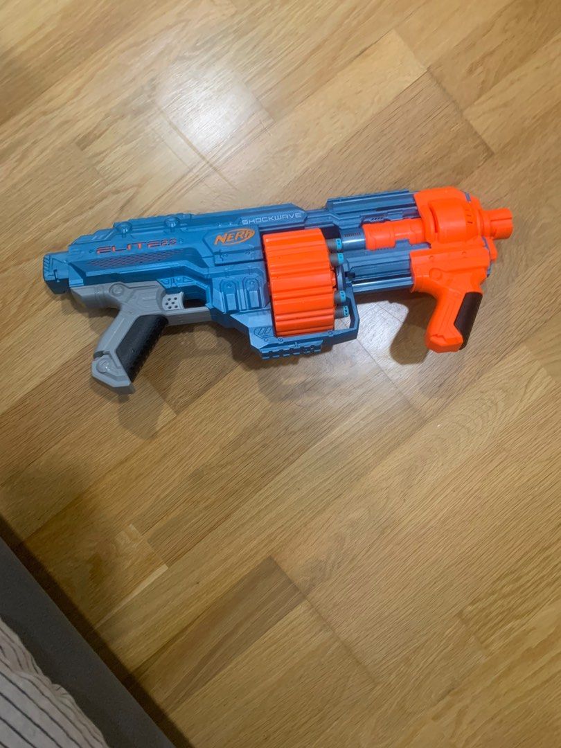 Nerf (Category: Toys & Games) located in Kuala Lumpur. Submitted by mjun32 (Listing ID 1369279487, Image 1). Description: Original Nerf brand -have minor Scratch but barely noticeable - will give free one pack of nerf bullets with it.