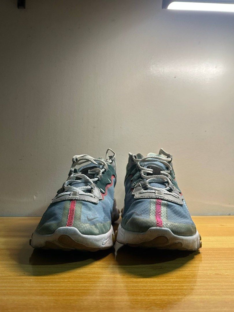 Nike React Element 87 “Blue Tint” (Category: Sneakers) located in Manila. Submitted by iheathcliff (Listing ID 1369199380, Image 3). Description: Nike React Element 87 “Blue Tint” - size 9 - 9/10 cond - slight dirt, signs of minimal usage - no seps - replacement box.
