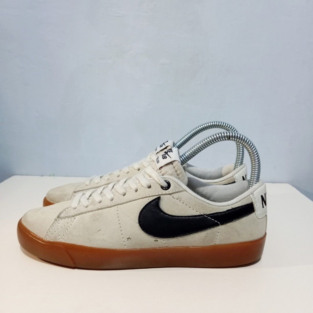 Nike SB Blazer Suede Low GT Ivory Black Gum, Fesyen Wanita, Sepatu