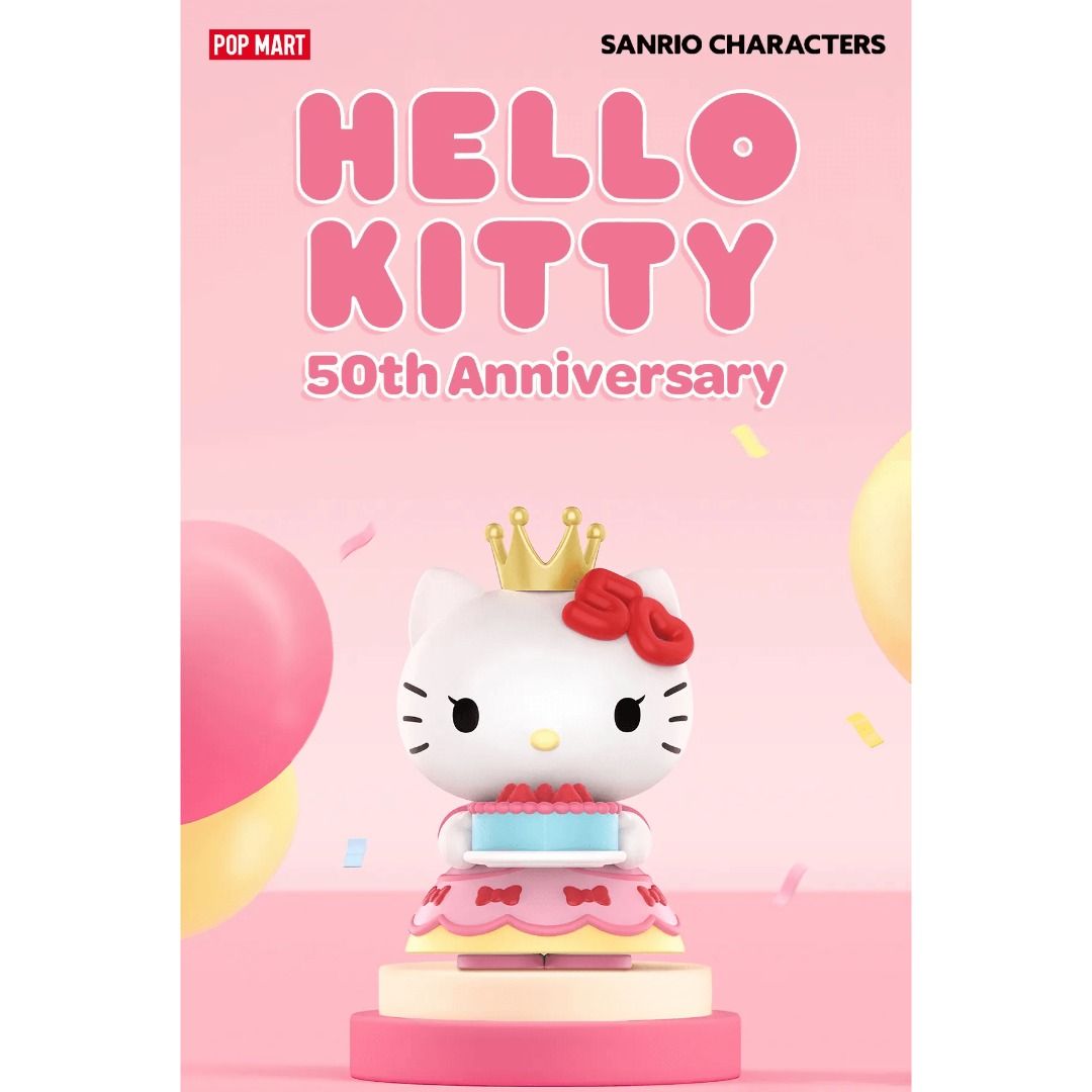 Pop Mart Sanrio Characters Hello Kitty 50th Anniversary (Category: Designer & Blind Box Toys) located in Valenzuela. Submitted by littlechopletsph (Listing ID 1369176503, Image 1). Description: P850 EACH / P800 EACH IF BUYING 3 OR MORE Little Twin Star (Lala) Little Twin Star (Kiki) Charmmy Kitty My Sweet Piano My Melody Kuromi Hangyodon Tuxedo Sam Bad Badtz-Maru Pompompurin Cinnamoroll Pochacco - Opened box, sealed foil MOP: Gcash/BPI MOD: GGX/J