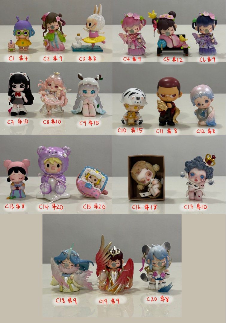 Popmart Blindbox Skullpanda Dimoo Labubu Hirono Hacipupu Nanci