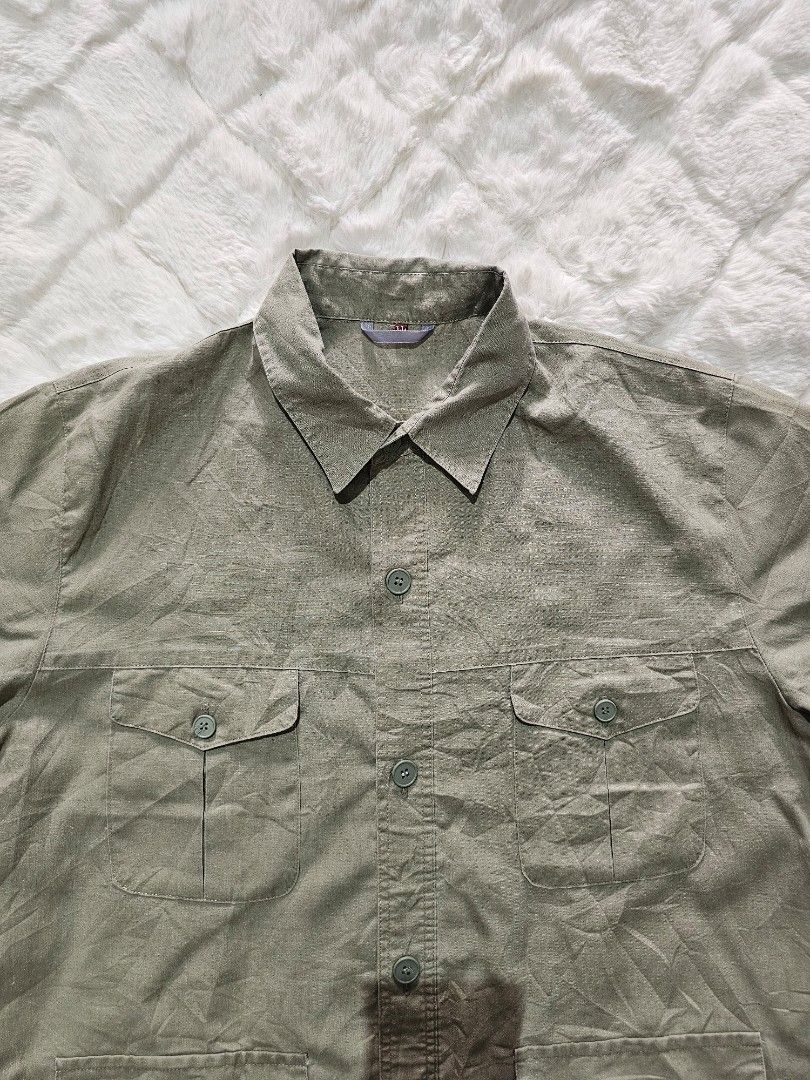 Safari shirt japan (Category: Tshirts & Polo Shirts ) located in Davao. Submitted by workwear_stuff (Listing ID 1369172004, Image 2). Description: Safari Shirt Japan Condition 9/10 Color Rate 9/10 Width 23 Length 30 M - 450 + SF.