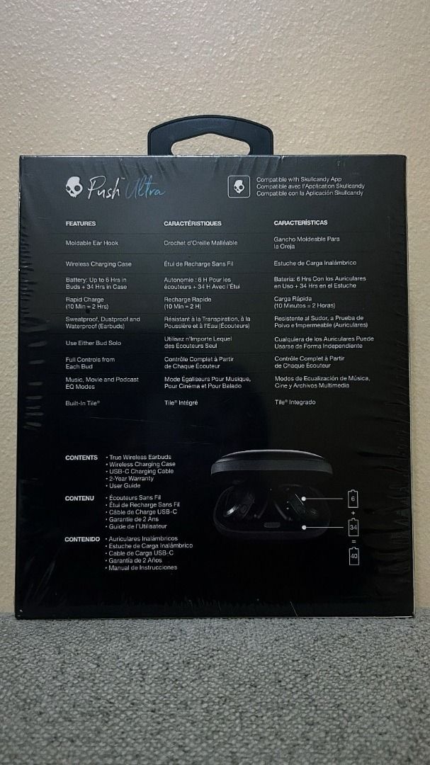 Skull Candy True Wireless Earbuds (Category: Earphones) located in Mandaluyong City. Submitted by pure.ice21 (Listing ID 1369306925, Image 2). Description: 🎧 Skull Candy True Wireless Earbuds 🎧 🎁 Brand new sealed! 💰Price: ₱ 3,000 📦 Qty: 1 Color: ⚫ Black 📍 Location: Mandaluyong City (Delivery or Pickup within the area).