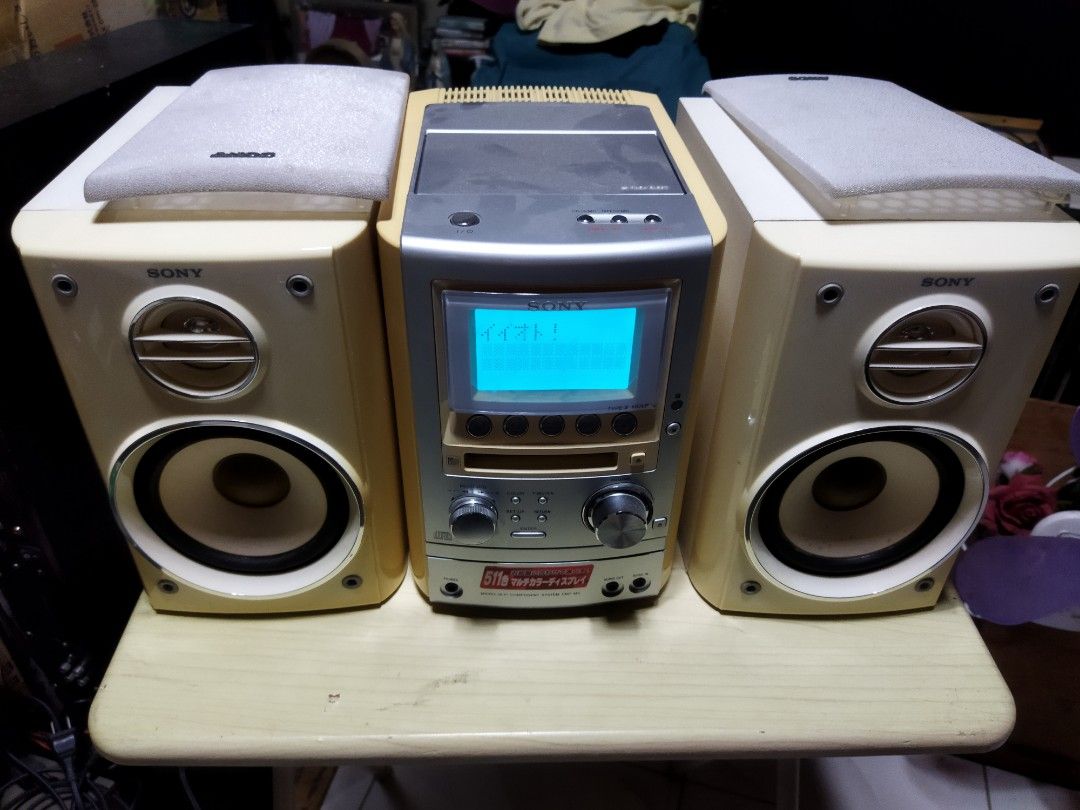 SONY Micro Hi-Fi Compo System Model: CMT-M3 (Category: Soundbars, Speakers & Amplifiers) located in Pasay City. Submitted by marineljapansurplus (Listing ID 1369160400, Image 1). Description: SONY Micro Hi-Fi Compo System Model: CMT-M3 Multi Color, Multi Jog CD 💿: Working 👍 AUX-IN 🔃: Working 👍(pwede mo konek celfon mo or bilihan mo blutot receiver device) MD 💾: Working, playing(me freebie na nka insert na disk , hindi lang maeject. Ikaw na b