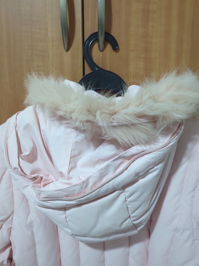 Winter Jacket (Category: Coats, Jackets and Outerwear) located in Singapore. Submitted by zetrahac (Listing ID 1369259556, Image 3). Description: Light pink down jacket from Winning. I dry cleaned it after I last wore it years back (the dry cleaning tags are still on). The hood is detachable and there is also a detachable fur lining for the hood. The jacket is small for me ( 163cm, 50kg) hence I'm selling it. I have had it since I was young so it