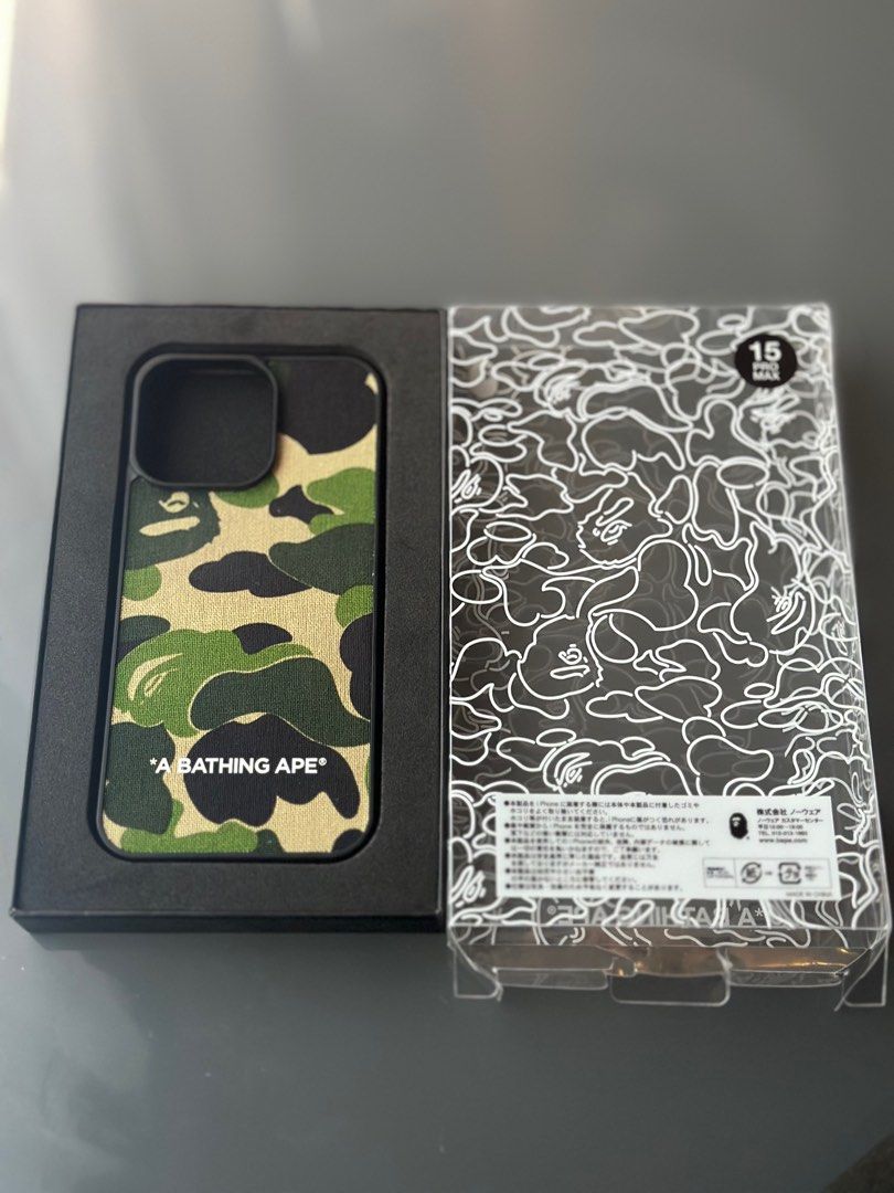 15 Pro Max A Bathing Ape Case bape (Category: Cases & Sleeves) located in Manila. Submitted by chuckcool (Listing ID 1369477046, Image 1). Description: For sale bape case for 15 pro max Slightly used No issue For lalamove pickup only North caloocan loc Aape Bape Abc Camo Camouflage .