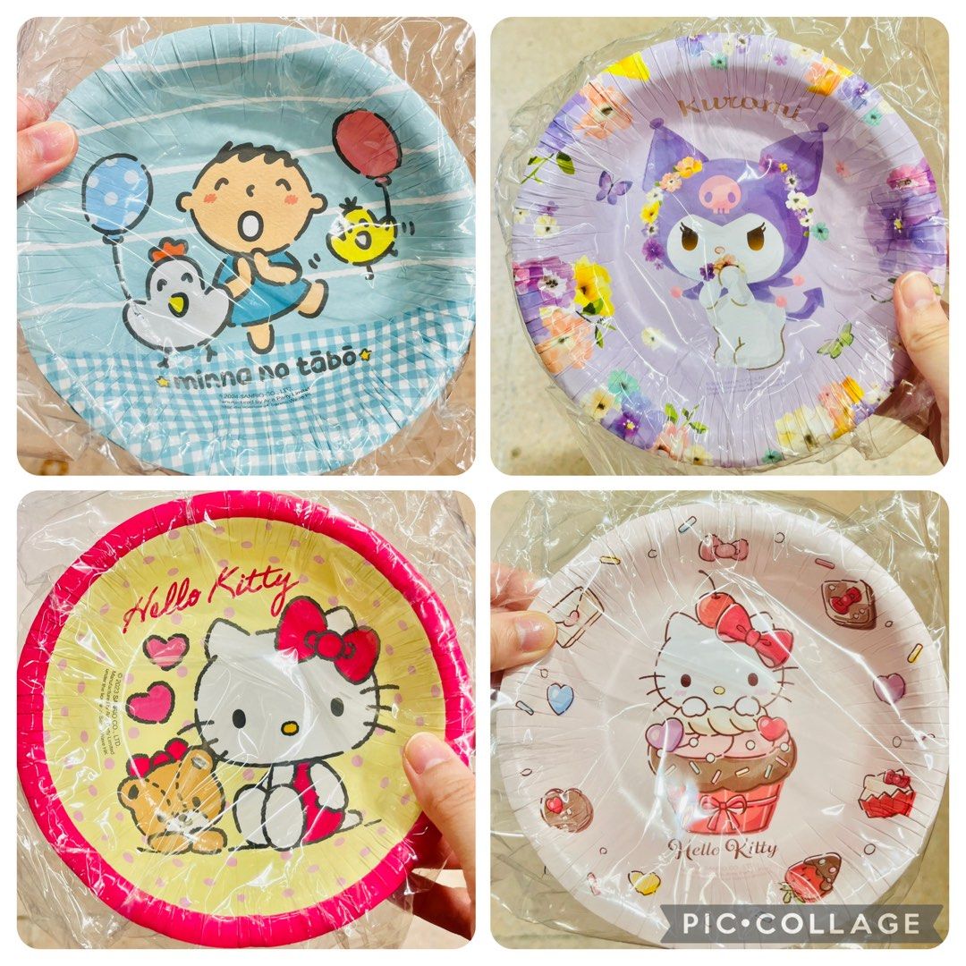 現貨 🍽️ 派對紙碟 (每包6隻) 正版 SANRIO HELLO KITTY / KUROMI / 大口仔公仔 食物零食蛋糕紙碟 兒童生日派對 百日宴 結婚派對 聖誕派對 萬聖節派對 餐飲用品 餐桌用品 即棄紙碟 CARTOON BIRTHDAY WEDDING CHRISTMAS XMAS WEDDING NEW YEAR PARTY PAPER PLATES （分類：文具及工藝 - 節日佈置及裝飾）位於 Hong Kong。 由 swroom 提交（商品編號 1369466711，圖片 1）。簡介： 💖$65 ( 6隻 ), $120 ( 12隻 ) ，全新未開封 🎁節日銷情迅速請早訂購，售完即止‼️ 🛍更多卡通精品玩具FOLLOW US ： carousell.com/swroom 📥INBOX 購買請提供以下資料 ： ▫️ 款式及件數 ▫️付款方式 : PAYME / FPS / ALIPAYHK ▫️郵寄方式： 📮 $10 up 本地平郵 ( 一般情況 3-5 天