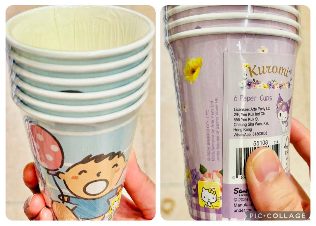 現貨🥛正版 SANRIO 派對紙杯 HELLO KITTY / KUROMI / 大口仔公仔 兒童生日派對 百日宴 結婚派對 聖誕派對 萬聖節派對 餐飲用品 餐桌用品 即棄紙杯 CARTOON BIRTHDAY WEDDING CHRISTMAS XMAS WEDDING NEW YEAR PARTY PAPER CUPS （分類：文具及工藝 - 節日佈置及裝飾）位於 Hong Kong。 由 swroom 提交（商品編號 1369462807，圖片 2）。簡介： 💖$55 ( 6個 ), $100 ( 12個 ) ，全新未開封 🎁節日銷情迅速請早訂購，售完即止‼️ 🛍更多卡通精品玩具FOLLOW US ： carousell.com/swroom 📥INBOX 購買請提供以下資料 ： ▫️ 款式及件數 ▫️付款方式 : PAYME / FPS / ALIPAYHK ▫️郵寄方式： 📮 $10 up 本地平郵 ( 一般情況 3-5 天 收到 ) 📦 SF順豐到付 ( 一般情