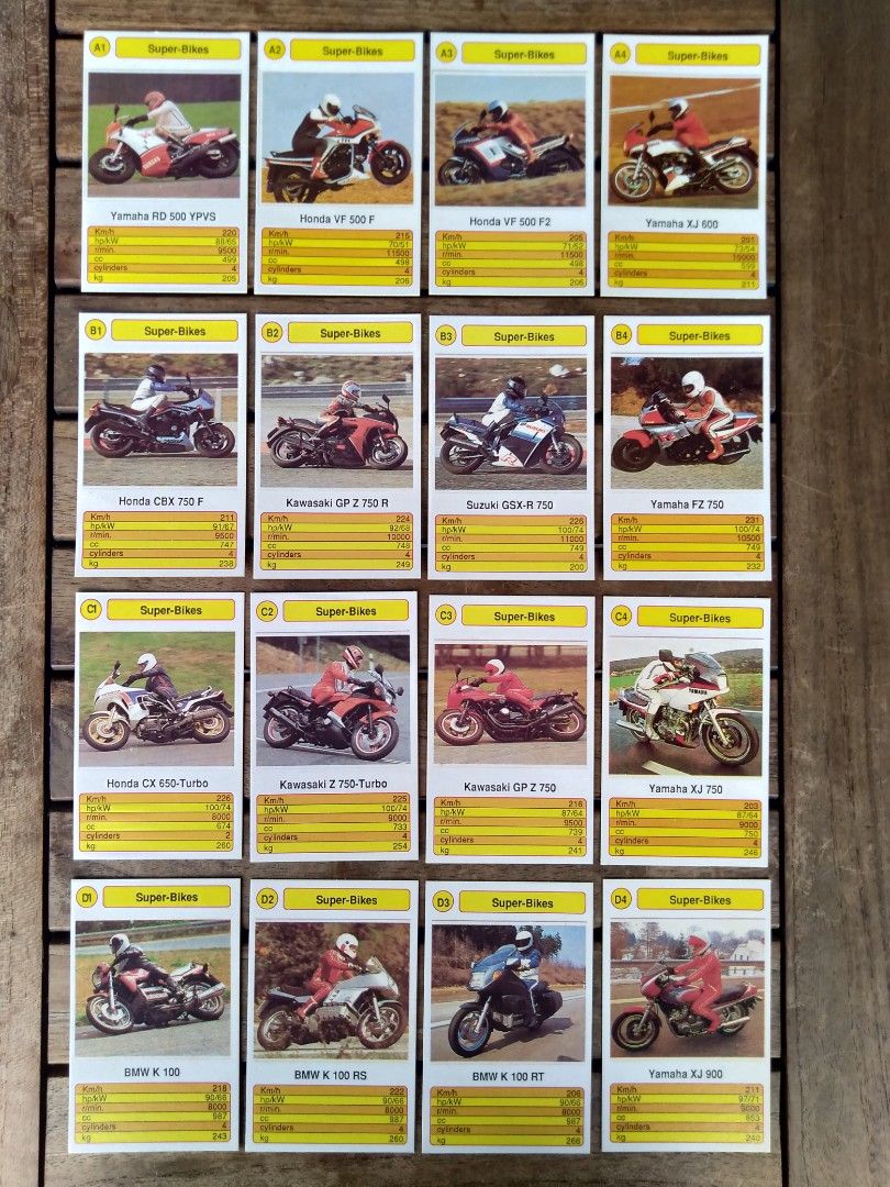 Ace Super Trump: Super-Bikes (Category: Vehicle & Diecast Models) located in Manila. Submitted by ToycoonInternationalSurplus (Listing ID 1369452209, Image 2). Description: Condition: VG+ only unused personally but not brand new as well..
