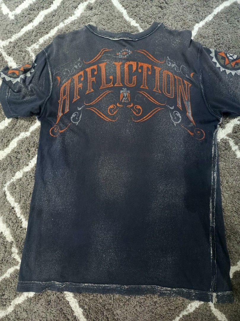 Affliction (Category: Activewear) located in Zamboanga. Submitted by gothicstyle_etc (Listing ID 1369378138, Image 3). Description: free ship 29 by 19.5 on good condition.