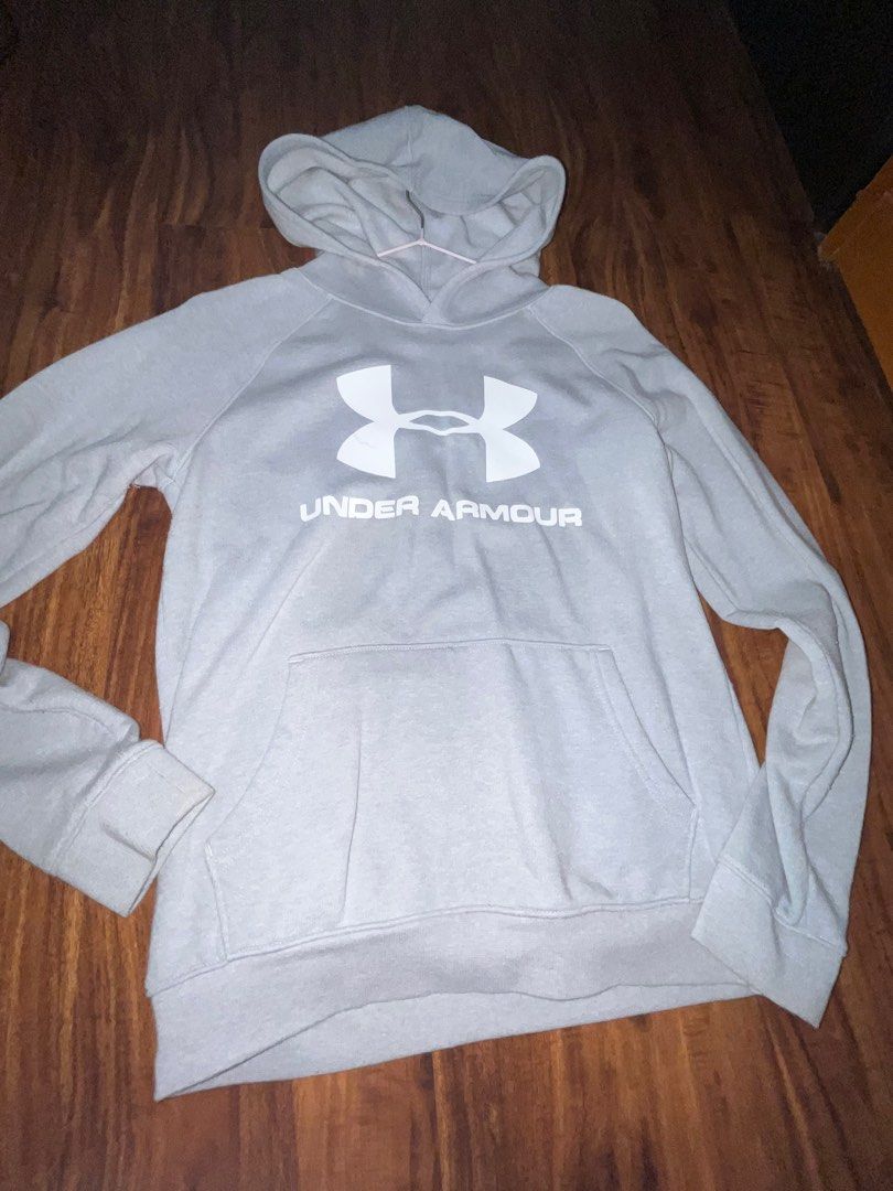 Authentic Under Armour Grey Hoodie (XS-S) (Category: Coats, Jackets and Outerwear) located in Mandaluyong City. Submitted by decsustain (Listing ID 1369361489, Image 1). Description: worn once. made of high quality cotton..