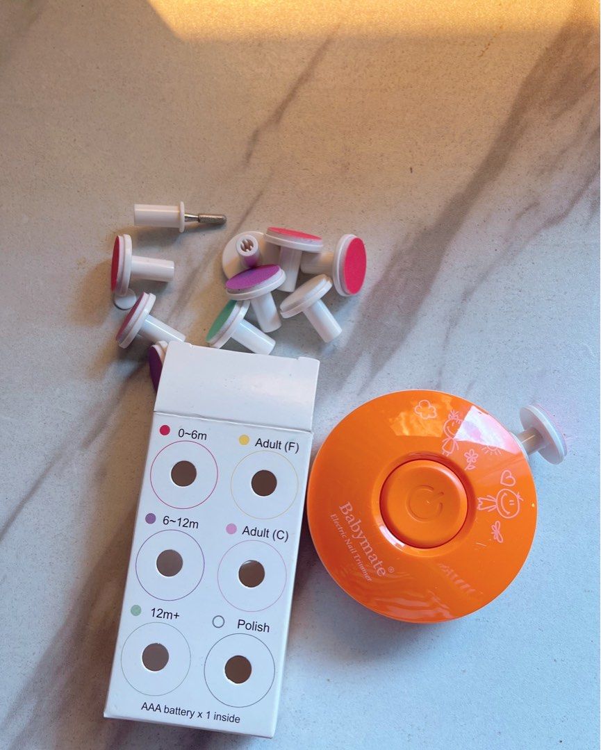Babymate Electric Nail Trimmer (Category: Baby Toiletries & Grooming) located in Tuao. Submitted by whimsystuff (Listing ID 1369381681, Image 1). Description: Super helpful! Nail file sanders complete 1 file goes a long wayy we only used one Bought for 900+.