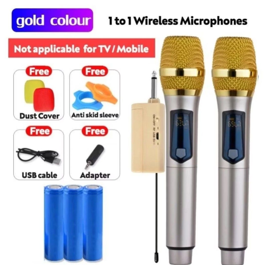 Chargeable Dual UHF Handheld Wireless Microphone/Karaoke Microphone/Mic Speaker/Wireless Condenser628631111354901115