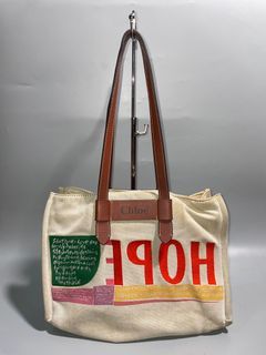 Chloe Corita Kent Large Tote Bag - Beige