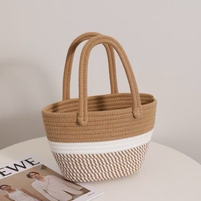 Cotton Rope Bag - Mini Khaki (Category: Shoulder Bags) located in Manila. Submitted by hellokittyclosettt (Listing ID 1369432579, Image 3). Description: Brandnew Cotton Rope Bag - Mini with free twilly. Never been used . Newly purchased. Super sturdy. Matibay!.