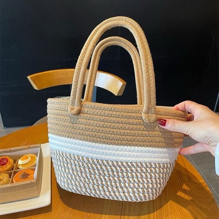 Cotton Rope Bag - Mini Khaki (Category: Shoulder Bags) located in Manila. Submitted by hellokittyclosettt (Listing ID 1369432579, Image 2). Description: Brandnew Cotton Rope Bag - Mini with free twilly. Never been used . Newly purchased. Super sturdy. Matibay!.