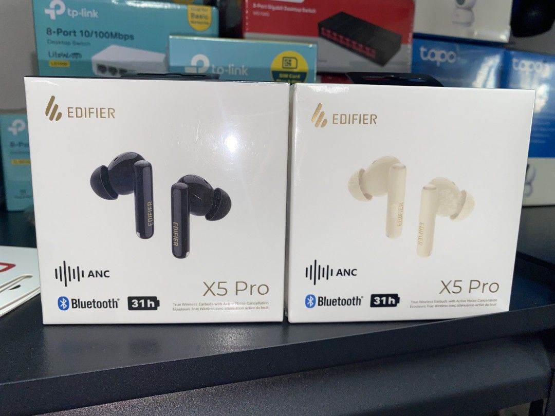 Edifier X5 Pro Bluetooth Wireless Active Noise Cancellation True Wireless Earbuds Black/Ivory (Category: Headphones & Headsets) located in Pasig City. Submitted by techubstoreandaccessories (Listing ID 1369492168, Image 2). Description: Edifier X5 Pro Bluetooth Wireless Active Noise Cancellation True Wireless Earbuds Black/Ivory Ready for Pick Up / Delivery ‼️ 📌 DETAILS: ✅Actual Picture Posted. ✅BRAND NEW & ORIGINAL. ✅7 Days Replacement for Fact