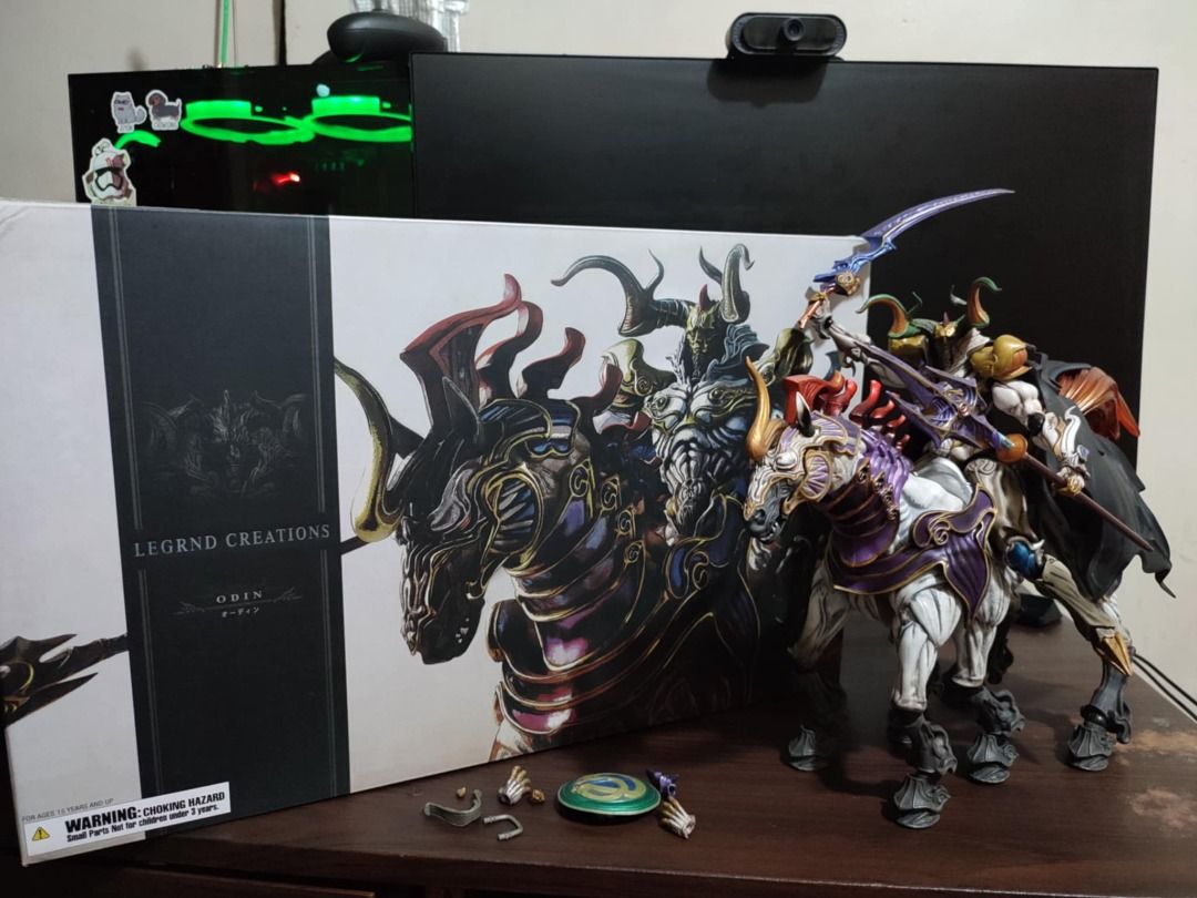 Final Fantasy ODIN Bring Arts K.O (Category: Figurines & Statues) located in Quezon City. Submitted by ver557 (Listing ID 1369326039, Image 1). Description: Final Fantasy ODIN Bring Arts K.O (fake) PRICE 3000 Fair condition please read. complete accessories as far as i know. basically What you see what you get! Issues:Broken Jaw peg of the horse but can still attach and Missing armor mini in the left side waist, horse legs are loose but can still