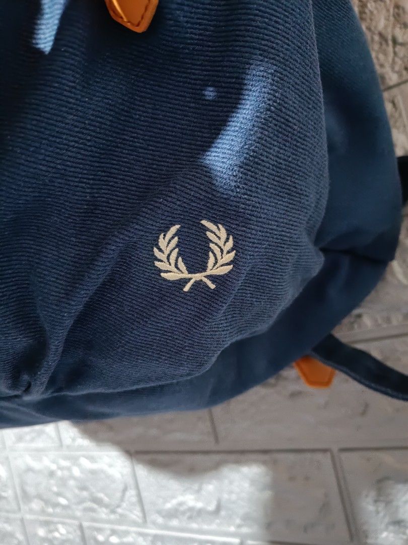 For Sale Vintage Fred Perry Utility Back Pack (Category: Backpacks) located in Quezon City. Submitted by champshop (Listing ID 1369325490, Image 2). Description: 📍 For Sale Vintage Fred Perry Utility Back Pack📍 - No issues (see pics, color may vary due to lighting) - good for outing/school bag - location: Quezon City, Commonwealth ave - mode of payment: Gcash or COD via Lalamove (del fee to be paid by buyer) Selling for 2,200 pesos only! Slight