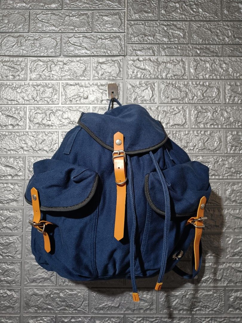 For Sale Vintage Fred Perry Utility Back Pack (Category: Backpacks) located in Quezon City. Submitted by champshop (Listing ID 1369325490, Image 1). Description: 📍 For Sale Vintage Fred Perry Utility Back Pack📍 - No issues (see pics, color may vary due to lighting) - good for outing/school bag - location: Quezon City, Commonwealth ave - mode of payment: Gcash or COD via Lalamove (del fee to be paid by buyer) Selling for 2,200 pesos only! Slight