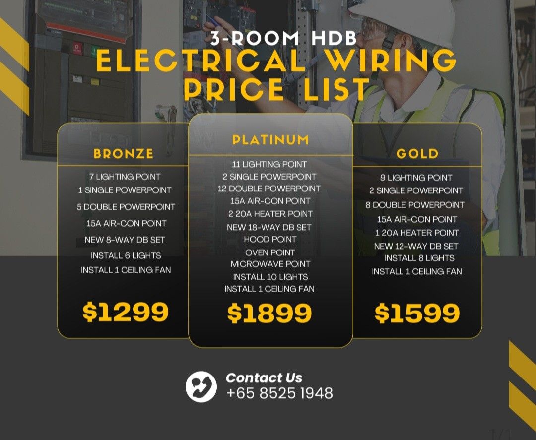 Electrical/Bto HDB rewiring/Direct electrical services/Licensed electrician/Rewiring whole house/Lighting and electrical/Certified electrician62863093326977118