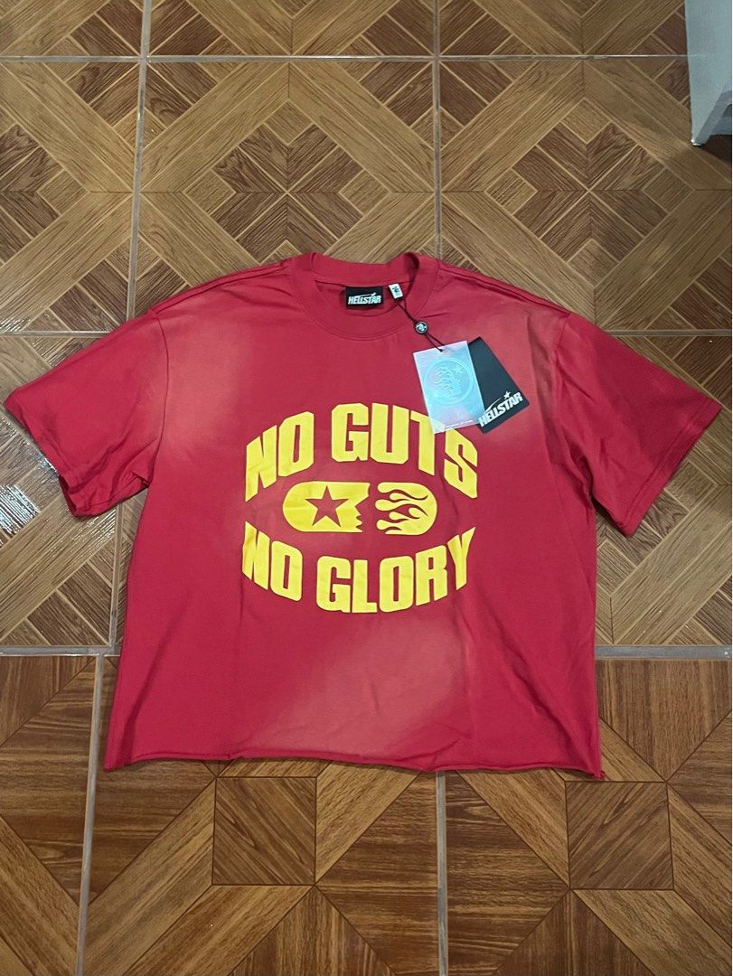 HELLSTAR sports no guts no glory tee (cropped) (Category: Tshirts & Polo Shirts ) located in Manila. Submitted by ihatestars (Listing ID 1369391192, Image 1). Description: measurements laid flat: - length: 25.5in - width: 23in never used dm for queries:).