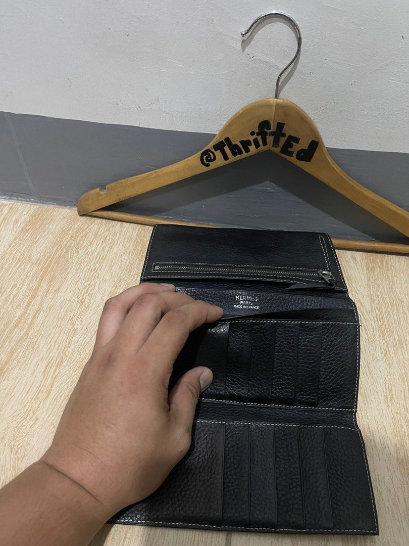 Hermes Paris Long wallet (Category: Luxury Bags & Wallets) located in Makati City. Submitted by ThriftedGoods (Listing ID 1369447672, Image 2). Description: Feel free to ask for more detailed photos In good condition Minimal scratches as see on pics Length-4 Width-8.