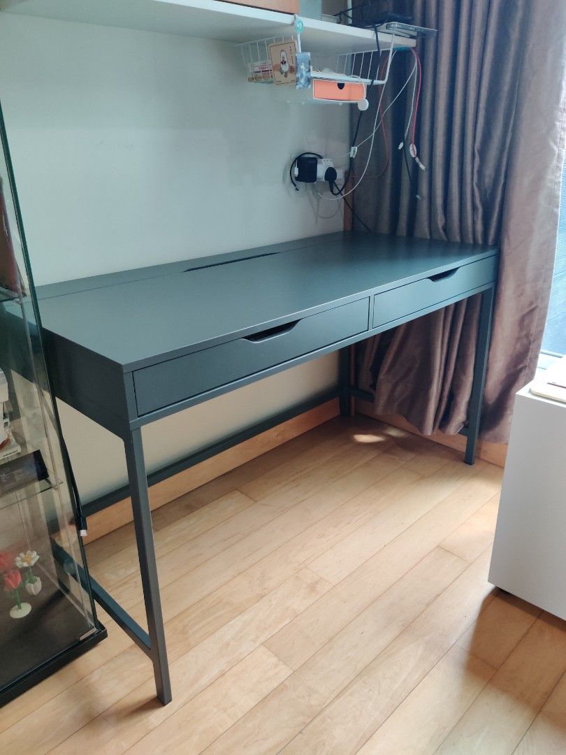 Ikea Alex Table 132cm x 58 x 76 // Workstation Worktable Drawer PC ...