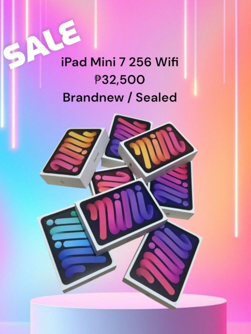 iPad Mini 7 256 Wifi (Category: iPad) located in Marikina City. Submitted by gracegadgetshop (Listing ID 1369402278, Image 1). Description: 💯Brand new 💯 Authentic/Original 💯 Factory Sealed -1 year Warranty Any Apple Service. -Can do Meet up and Door to door delivery and COD with in Metro Manila, Nearby Areas. For inquiry call /pm 09121794761/09120026267.