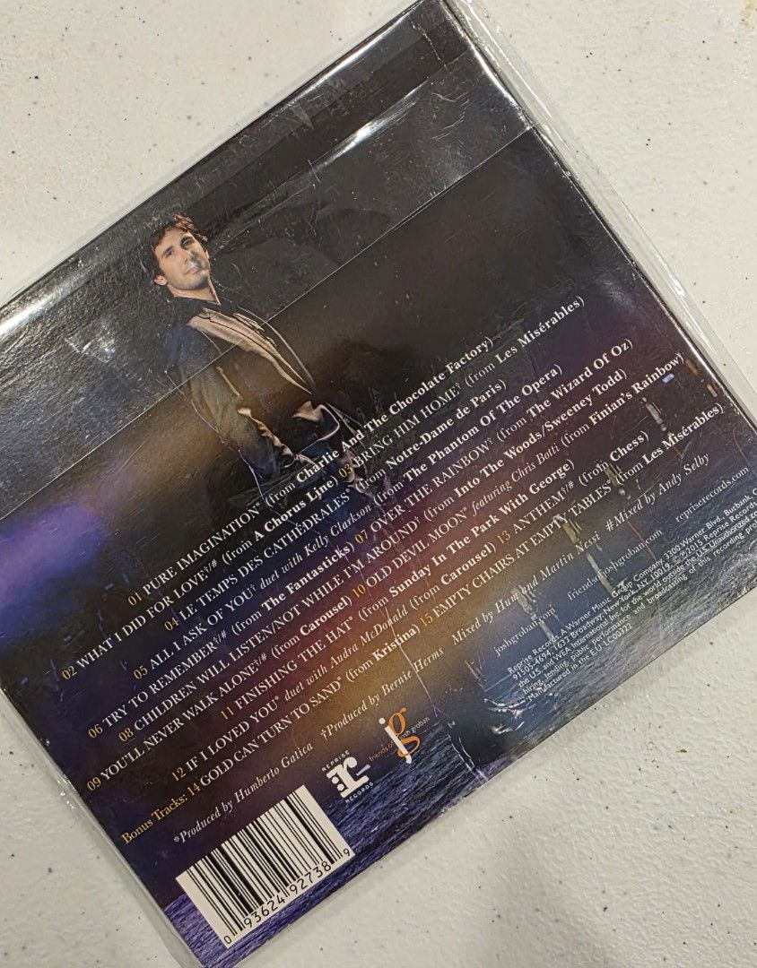 JOSH GROBAN STAGES CD BROADWAY MUSICAL COMPILATION (Category: CDs & DVDs) located in Bacolod City. Submitted by theclosetfullofstuff (Listing ID 1369459005, Image 2). Description: with extra tracks..