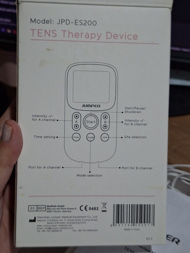 Jumper Pain Therapy Device (Category: Massage Devices) located in Cavite. Submitted by vonski1980 (Listing ID 1369399121, Image 3). Description: This was gifted to me. Tried it once but didnt like it. This retails for Php 1700.